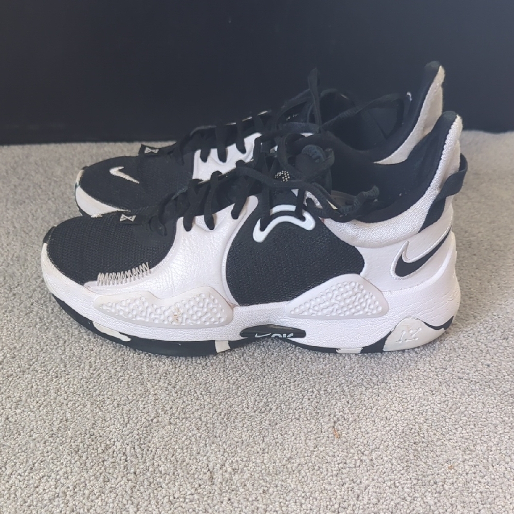 Nike PG 5 TB Black/White Paul George Basketball Shoes Men's Sz 5.5/ Women's Sz 7 - Picture 2 of 5